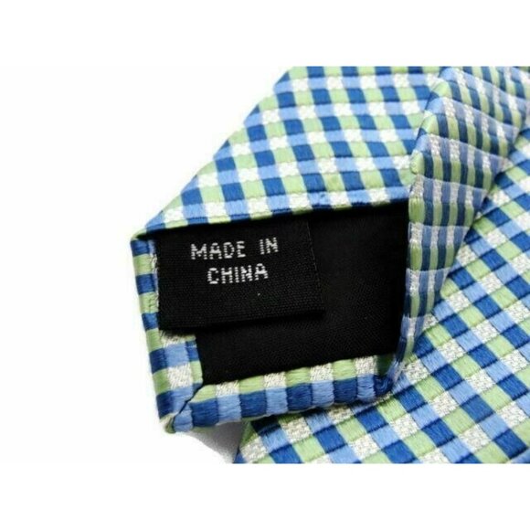 Michael Kors Men's Tie NWOT Silk Designer Dress Suit Necktie Blue Green White - Picture 7 of 9
